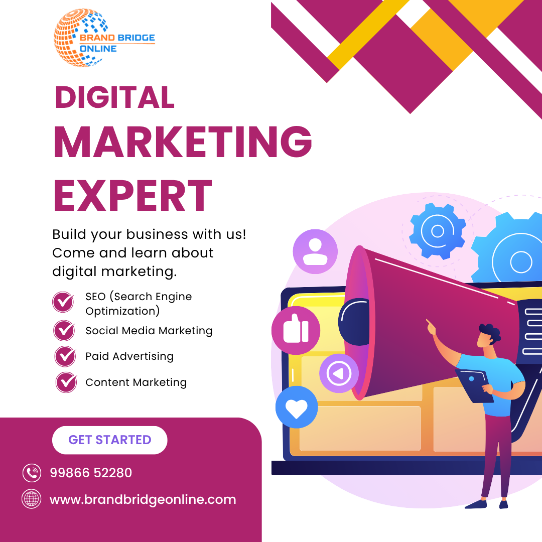 Digital marketing agency in Kengeri Bangalore offering SEO, social media marketing, and content marketing services by Brand Bridge Online